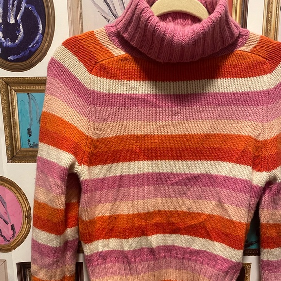 Vintage Gap Striped Turtleneck Sweater Size XS - Picture 2 of 11